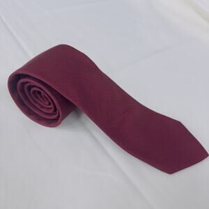 Michael Kors Mens Tie Necktie One Size Burgundy Red Elsen